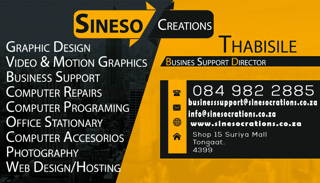 SINESO BUSINESS CARDS THABISILE copy